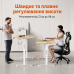 Комп'ютерний стіл SENSE7 NOJO LIGHT 140×70 см з електричним регулюванням висоти, світло-коричнево-чорний