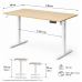 Комп'ютерний стіл SENSE7 NOJO LIGHT 140×70 см з електричним регулюванням висоти, світло-коричнево-білий