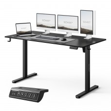Комп'ютерний стіл SENSE7 NOJO LIGHT 140×70 см з електричним регулюванням висоти, чорний