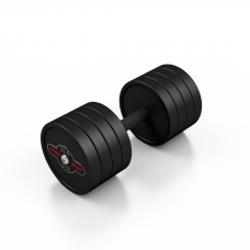 Гантель прогумована Marbo Sport 32.5кг, чорний матовий