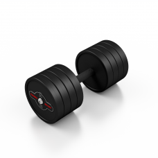 Гантель прогумована Marbo Sport 30кг, чорний матовий