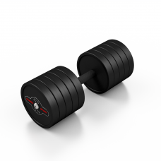 Гантель прогумована Marbo Sport 42.5кг, чорний матовий