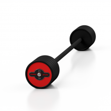 Штанга прогумована Marbo Sport 45кг, червоний глянець