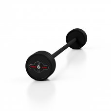Штанга прогумована Marbo Sport 25кг, чорний матовий
