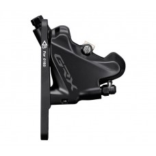 Каліпер гідравлічних гальм Shimano BR-RX400 GRX, FLAT MOUNT, передній, ротор 140/160мм, колодка L03A RESIN PAD(W/FIN)