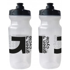 Фляга 0,6 Green Cycle GBT-516 с увеличенным клапаном, прозрачная с черным