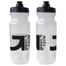 Фляга 0,75 Green Cycle GBT-517 с увеличенным клапаном, прозрачная с черным