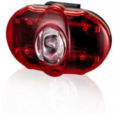 Мигалка задня Infini VISTA I-406R, 3 світлодіоди, 2 режими, 2x "AAA", з кріпл.