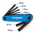 Набір шестигранників Park Tool AWS-11 (3mm, 4mm, 5mm, 6mm, 8mm, 10mm) складаний
