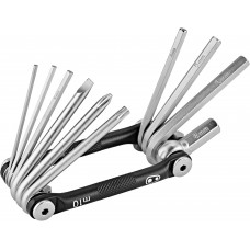 Мультитул Crankbrothers M10, 2/2.5/3/4/5/6/8мм, T25, Phillips #2, flat #2, чорний