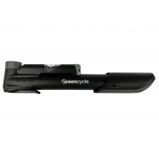 Мінінасос Green Cycle GPM-041CP, пластиковий з манометром, Presta+Schrader, 120psi
