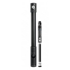 Мінінасос Crankbrothers KLIC HP GAUGE, алюмінієвий, з манометром, presta/schrader, 120psi/8.3 bar, чорний