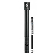 Мінінасос Crankbrothers KLIC HV GAUGE, алюмінієвий, з манометром, presta/schrader, 110psi/7.6 bar, чорний