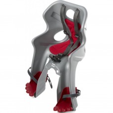 Сидіння пров. Bellelli Rabbit Handlefix до 15кг, сріблясте з червоною підкладкою