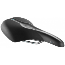 Сідло Selle Royal SCIENTIA R2 Relaxed, 3D skingel, оббивка Black Gummy/Black mokka, 289х196мм, 485г, рейли сталь + Curva suspension, unisex, чорне
