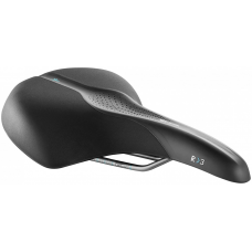 Сідло Selle Royal SCIENTIA R3 Relaxed, 3D skingel, оббивка Black Gummy/Black mokka, 289х224мм, 520г, рейли сталь + Curva suspension, unisex, чорне