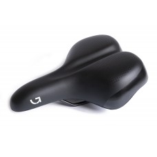 Сідло Green Cycle Comfort 198, сталеві рейли, чорне