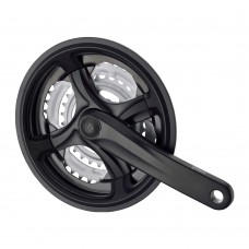 Комплект шатунів PROWHEEL TY-CM99, 175mm, 28/38/48T, захист ланцюга, зірки сталь, під квадрат, black