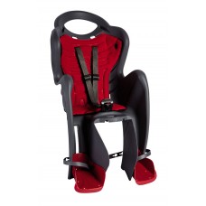 Сидіння задн. Bellelli Mr Fox Standart B-fix до 22кг, сіра з червоною підкладкою