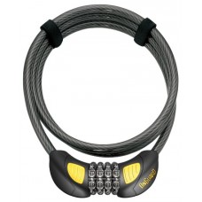 Замок Onguard TERRIER Combo GLO кодовий на 4 цифри з LED-підсвічуванням, трос 185см х 10мм