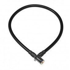 Замок Onguard Lightweight Key Coil Cable Lock, сталевий трос 120см х 8мм, з вініловим покриттям + 2 ключі, чорний