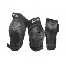 Комплект захисту Boom Classic+ Tripple Black S (наколінники, налокітники, захист долонь)