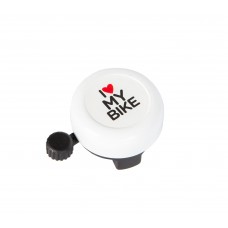 Дзвінок Green Cycle GBL-251 I love my bike сталевий білий