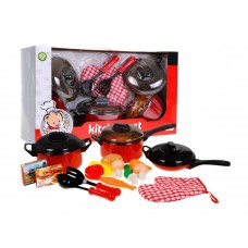 Дитячий набір Red Chef 3+ Кастрюлі + Кухонне начиння + Бутафорська їжа 22 шт.