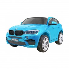Дитяча акумуляторна машинка BMW X6M XXL для 2 дітей Синя