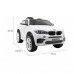 Дитячий електромобіль BMW X6M білий + пульт + EVA + вільний запуск + аудіо панель + LED