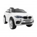 Дитячий електромобіль BMW X6M білий + пульт + EVA + вільний запуск + аудіо панель + LED