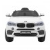 Дитячий електромобіль BMW X6M білий + пульт + EVA + вільний запуск + аудіо панель + LED