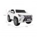 Lexus LX570 2-місний дитячий автомобіль Білий + Пульт + EVA Диски + Радіо MP3 + LED