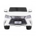 Lexus LX570 2-місний дитячий автомобіль Білий + Пульт + EVA Диски + Радіо MP3 + LED