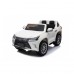 Lexus LX570 2-місний дитячий автомобіль Білий + Пульт + EVA Диски + Радіо MP3 + LED