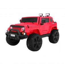 Дитяча акумуляторна машина Mighty Jeep Red + 2 місця + привід 4х4 + 2 багажника