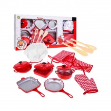 Дитячий набір Red little Chef 3+ Костюм кухаря + Каструлі + Аксесуари 14 шт.