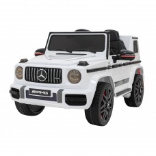 Дитяча акумуляторна машинка Mercedes AMG G63. Біла