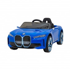 Дитяча акумуляторна машинка BMW i4 Синя