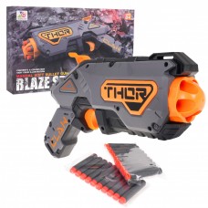 Дитячий іграшковий пістолет Blaze Storm для дітей 8+ 20 безпечних куль + пружинний механізм Сірий ZMI.ZC7150