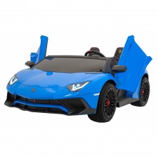 Дитяча акумуляторна машинка Lamborghini Aventador SV Синя
