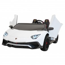 Дитяча акумуляторна машинка Lamborghini Aventador SV Біла