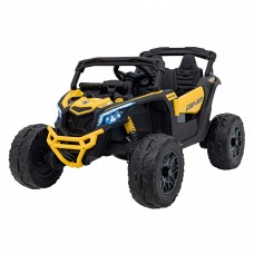 Дитячий акумуляторний квадроцикл CAN-AM Maverick Жовтий