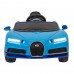 Дитяча акумуляторна машинка Bugatti Chiron Синя