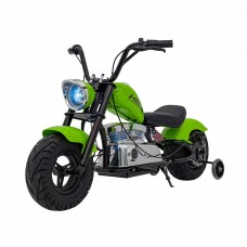 Дитячий акумуляторний мотоцикл Chopper Warrior Зелений