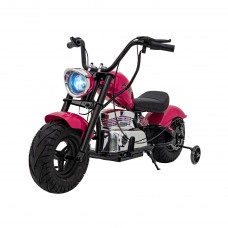 Дитячий акумуляторний мотоцикл Chopper Warrior Рожевий