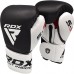 RDX S5 Leather Boxing Sparring Gloves - 12oz / Black