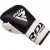 RDX S5 Leather Boxing Sparring Gloves - 12oz / Black
