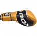 RDX S7 Bazooka Leather Boxing Sparring Gloves - Black / 10oz