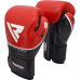 RDX T9 Ace Leather Boxing Gloves - Red / 10oz